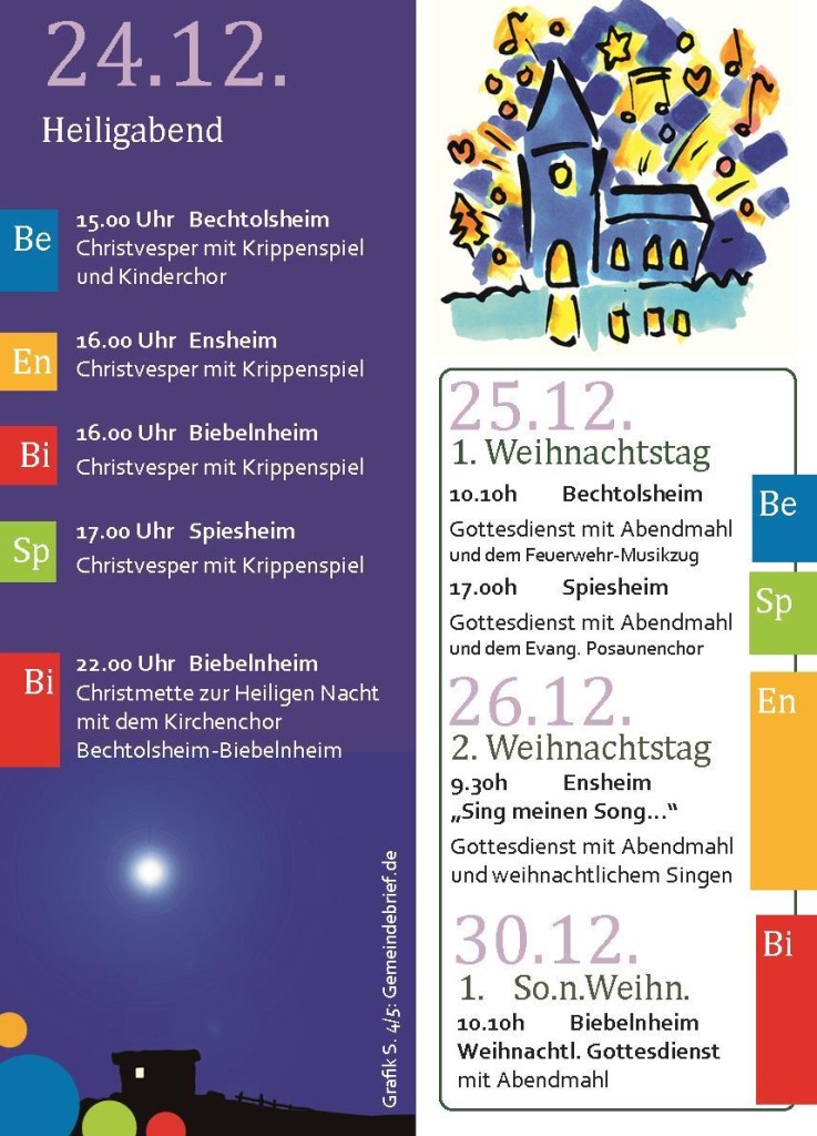 Gottesdienste An Weihnachten Offizielle Seite Der Kirchengemeinden ...